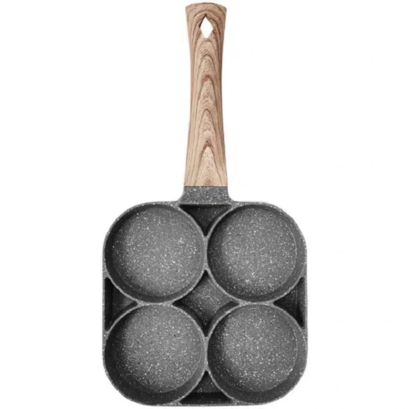 4-hole Omelet Pan Frying Pot Thickened Non-stick Egg Pancake Steak Cooking Pan Hamburg bread Breakfast Maker Induction cooker