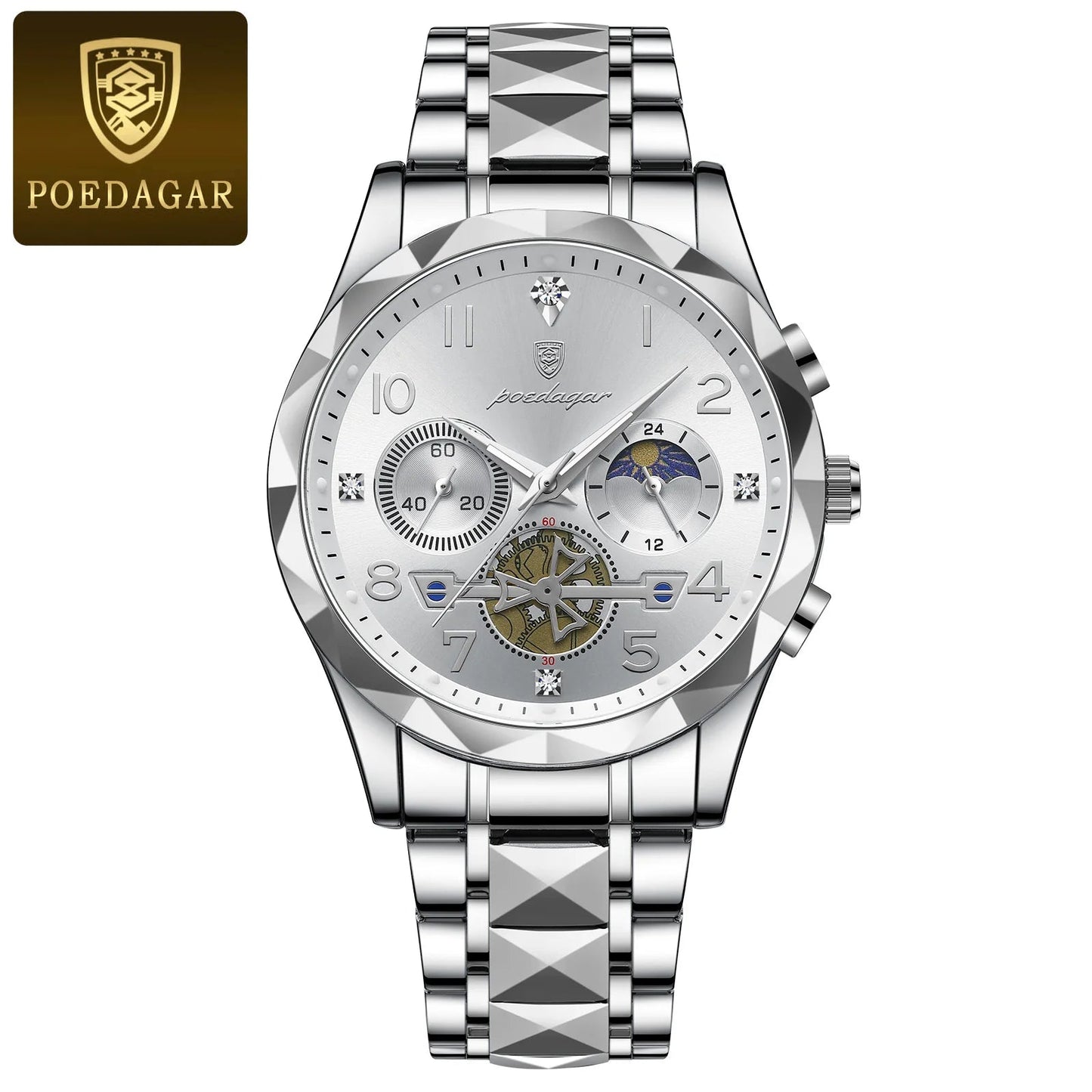 Luxury Business Watch Stylish Waterproof Luminous Timepiece POEDAGAR Official Store