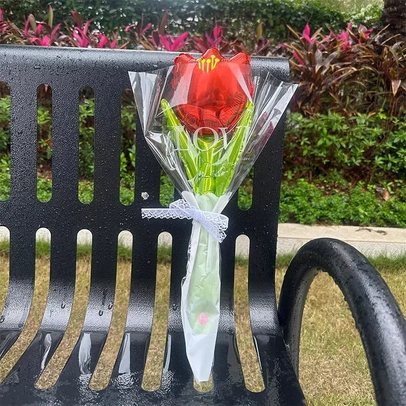 Large Wide Neck Transparent Bobo Balloon Flower Bouquet Doll Snack