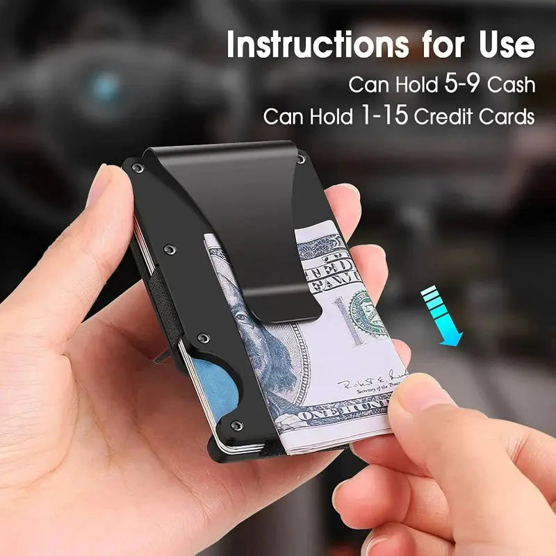 Slim Wallet For Men - Front Pocket RFID Blocking Minimalist Wallet For
