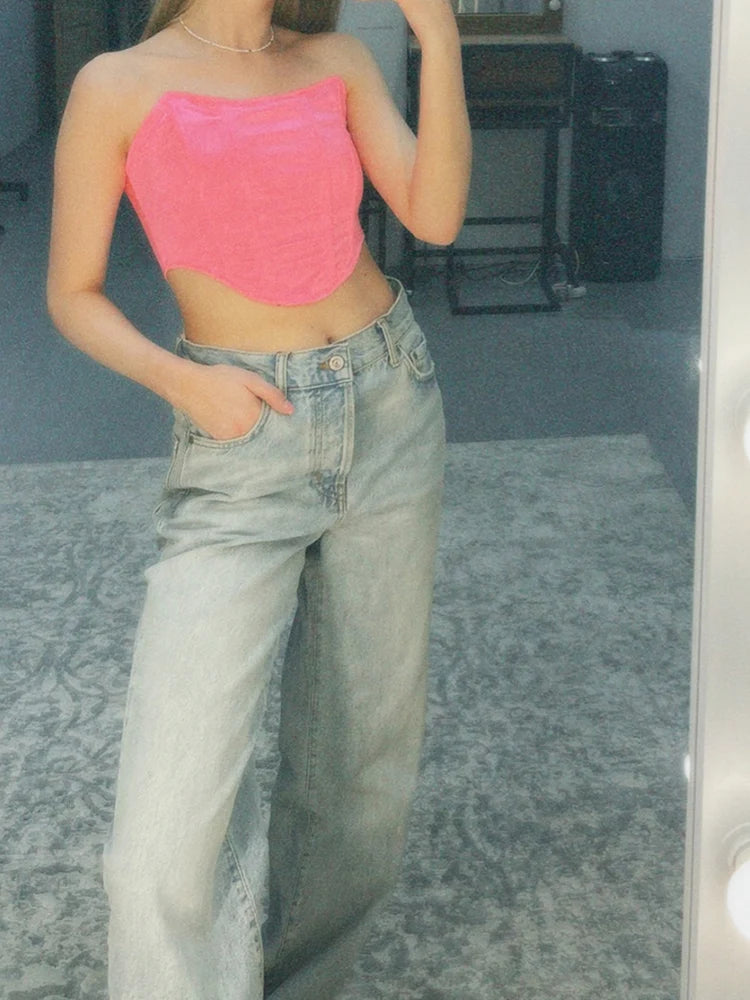 Velvet Off-Shoulder Corset Crop Top - Chic & Affordable