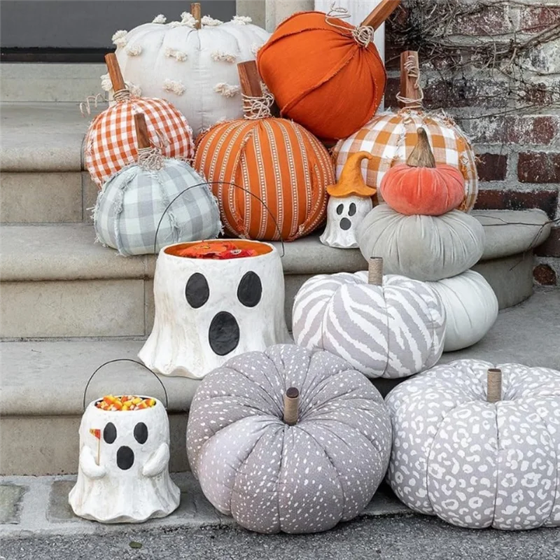 A95G Ghost Bucket Decor, Ghost Planter Pot, Ghost Bucket Vase, Halloween Ghost Bucket, Handmade Halloween Treat Buckets