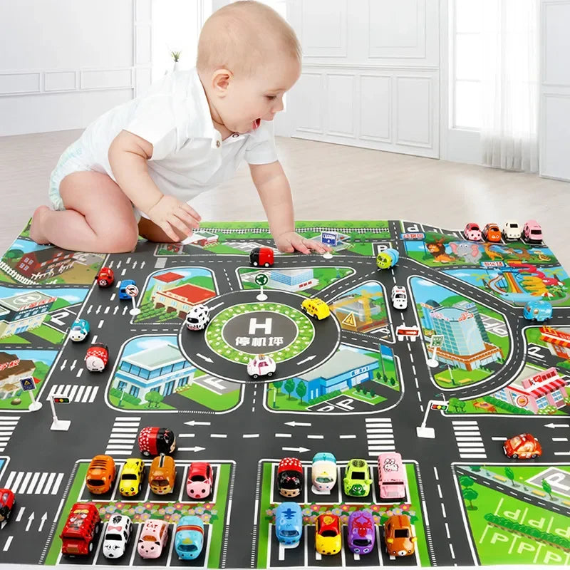 Kids City Map Toys Car Parking Road Map Alloy Toy Model Car Climbing AliExpress