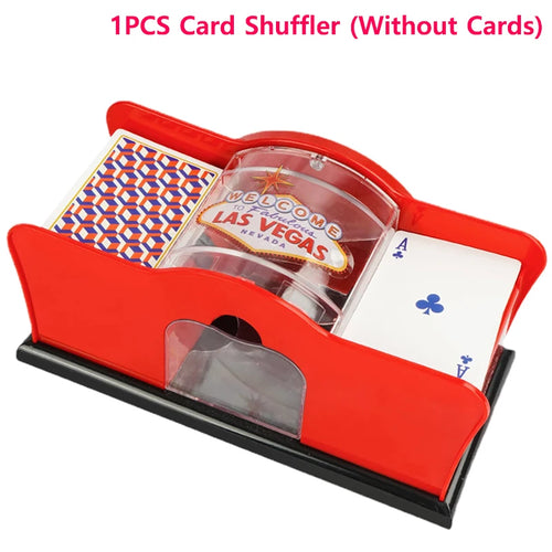 Poker Card Shuffler 23X11X11cm Board Game Hand Cranked Playing Cards