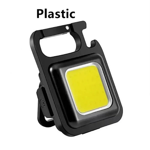 Mini LED Flashlight Keychain Multifunctional Portable COB Camping