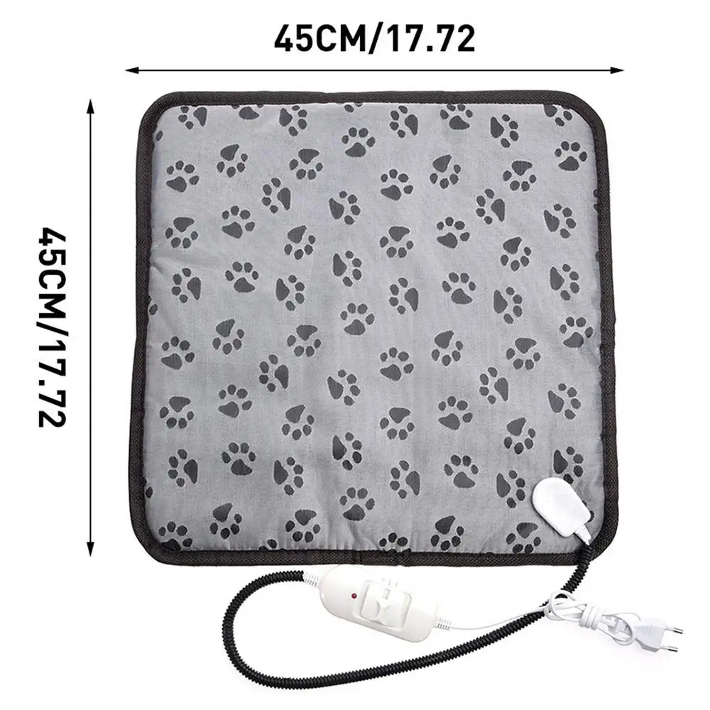 3-speed Adjustable Heating Pad For Dog Cat Power-off Protection Pet Electric Heated Warm Mat Bed Waterproof Bite-resistant Wire Lucky Home Store Store