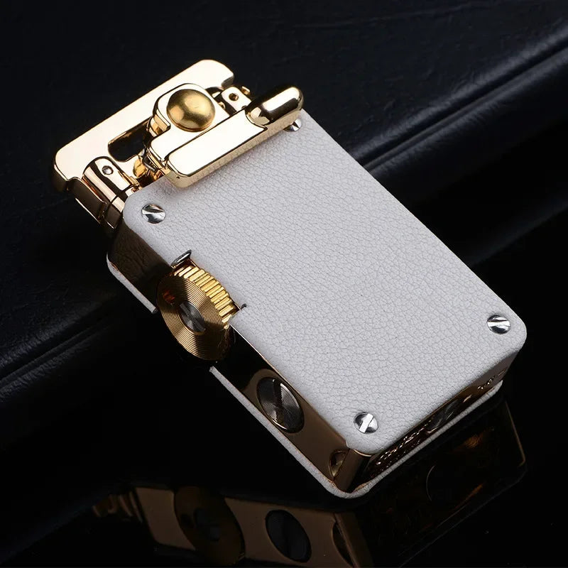 CHIEF New Metal Rocker Kerosene Lighter Creative Rocker Ignition Fashion Leather Lighter High-end Men's Gift