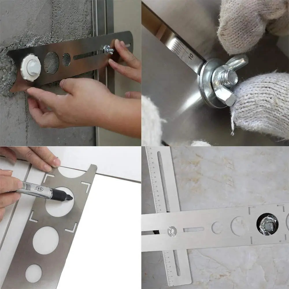 Tile angle Adjustable Tile Locator To Wall Marking Position Ruler