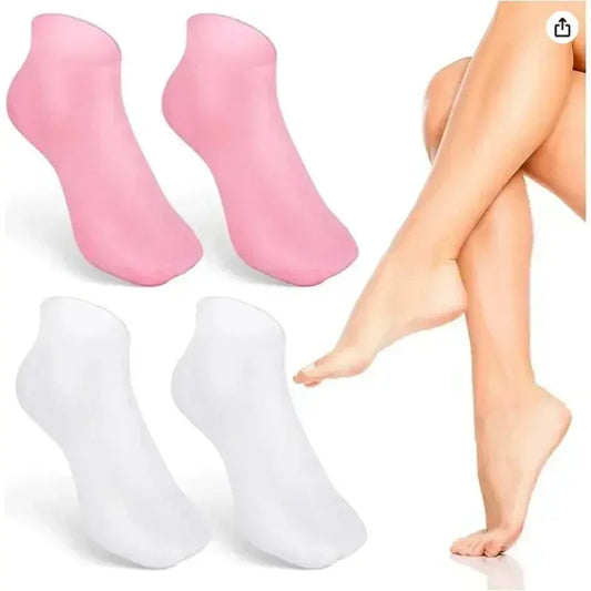 1 Pair Silicone Moisturizing Socks Exfoliating Gel Heel Socks Callus Cracked Dead Skin Remove Protector Pain Relief Foot Care WOW Beautiful Girl Store