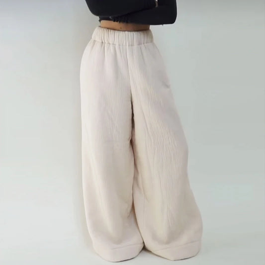CozyChic™ Winter Pants: Warm, Loose & Stylish Wide-Leg Fit ❄️