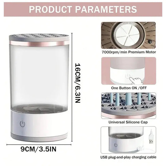 Electric Makeup Brush Cleaner Cosmetic Brush Cleaner Dryer Machine Automatic USB Make Up Brushes Cleaner Spinner Storage Tools SaiMi Beauty Store