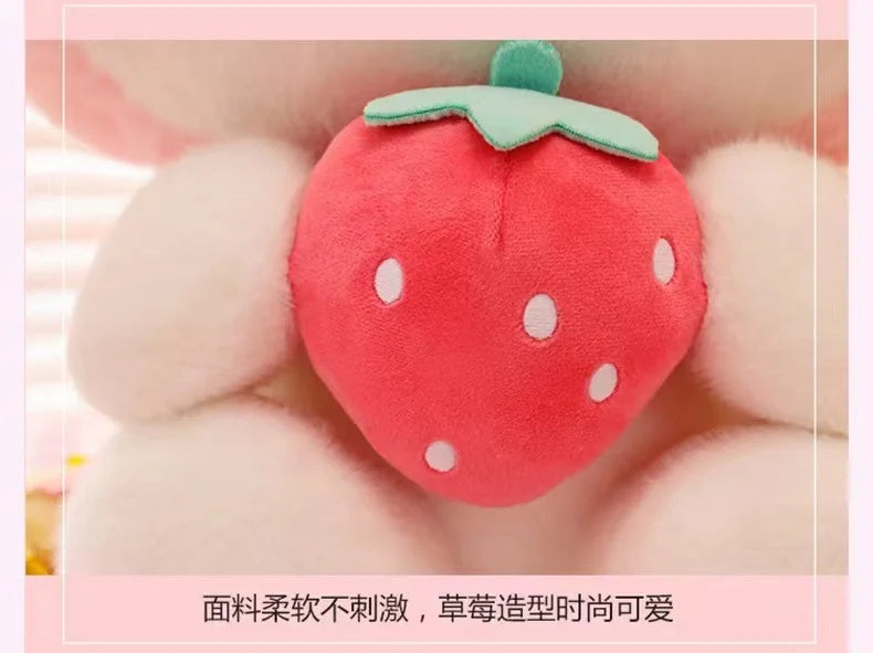 22/35cm Sanrio Strawberry Kuromi Pillow Plush Toy Girls Soft Stuffed Animal Toys Strawberry Melody Doll Gift