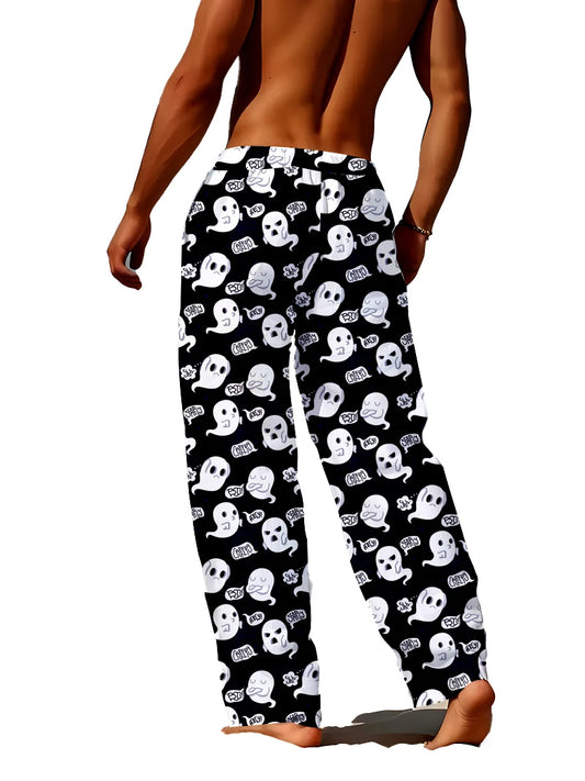 New 3D Printed Ghost Four Seasons Air Conditioning Sleeper Pants Casual Fashionable Comfortable Breathable Home Pants