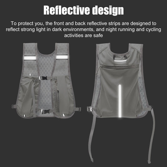 Running Water Bottle Storage Vest Lightweight Running Vest Reflective Hydration Water Chest Pack With Phone Holder Cycling Vest