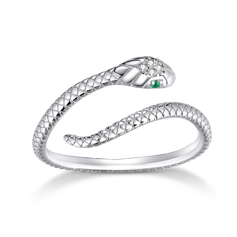 Adjustable Rings Real 925 Sterling Silver Stackable Engagement Zircon Open Size Rings For Women Jewelry