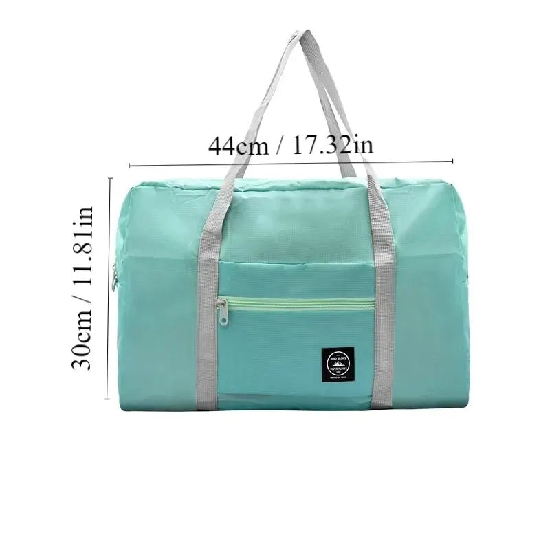 1Pc Red/Navy/Green Multifunctional Folding Travel Bag Single Shoulder