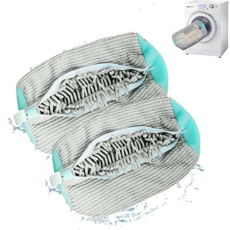 1/2PCS Washing Shoes Bag Protector Fluffy fibers Polyester Washing Shoes Machine Friendly Laundry Bag Drying Bags