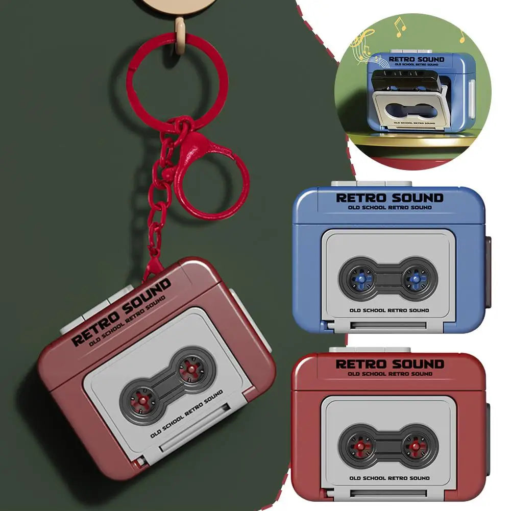 Mini Retro Cassette Recorder Cassette Tape Keychain Couple Gift