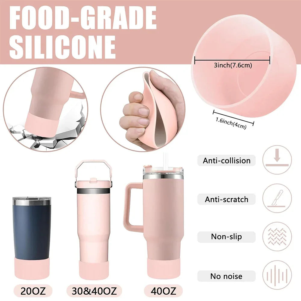 9pcs Accessories Set 3 Spill Proof Stopper Flowers Straw Cover Boot 2 Straw and Brush and 1 Flower Charm Chain for Stanley Cup Shop1103950439 Store