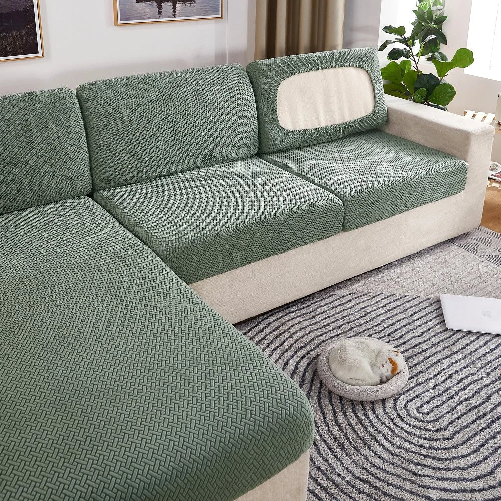 Premium Stretch Velvet Sofa Cover – Washable, Non-Slip, Pet & Kid Friendly