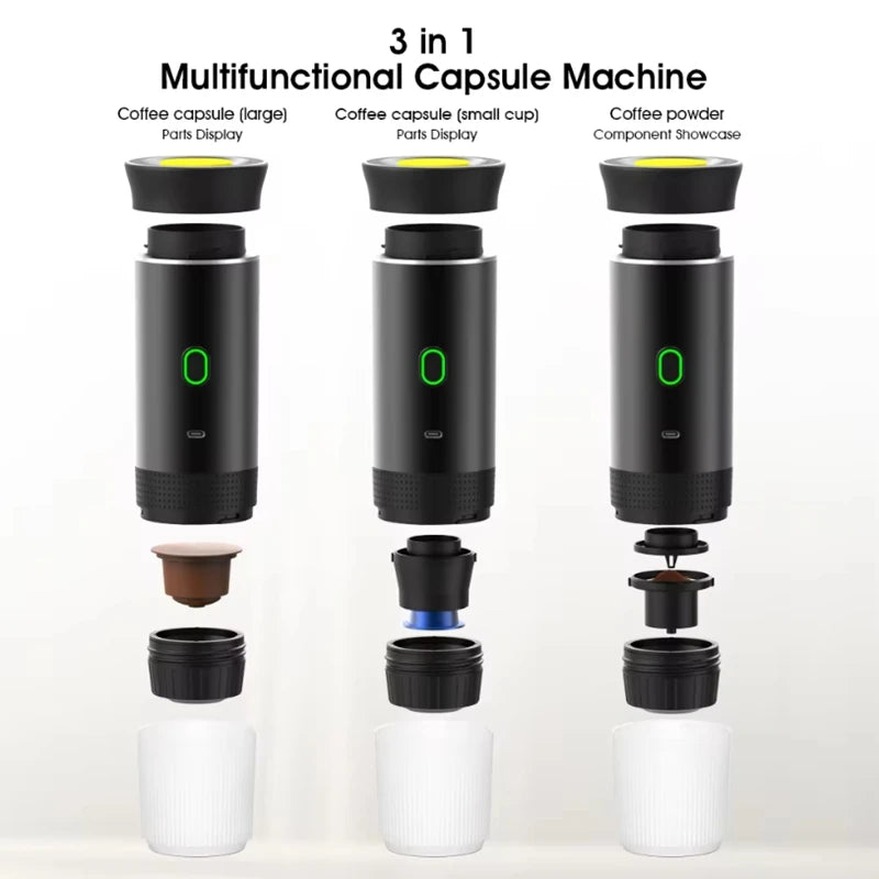 Portable Wireless Electric Espresso Coffee Machine For Travel &Car