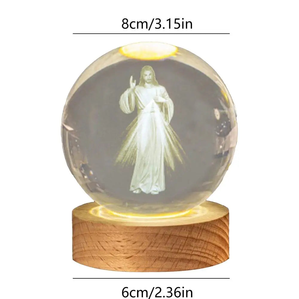 Illuminate Your Faith: Holy Globes 3D Christian Lamp Happy Home Quality Life Store