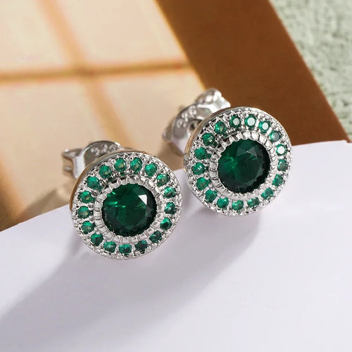 Women's Delicate Acupuncture Points Weight Loss Earrings Cubic