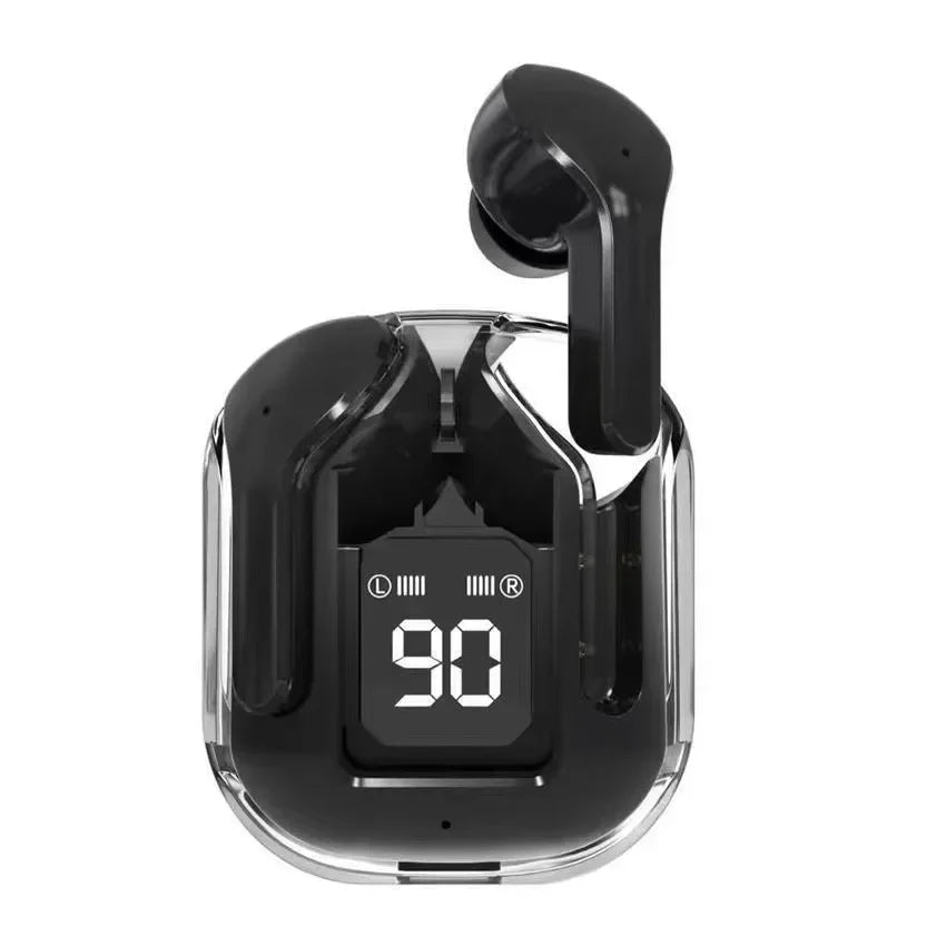 TWS Wireless Bluetooth Earphone Noise Canceling HiFi Stereo Sport Headphones with Digital Display Transparent Charging Case Lauzudan Global Store