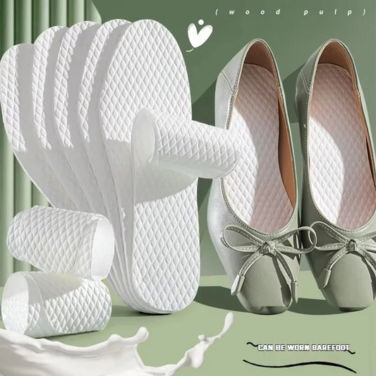 10 Pairs Breathable Disposable Shoe Insoles For Women Men Summer Absorbent Deodorant Barefoot Comfortable Footwear Shoe Pads