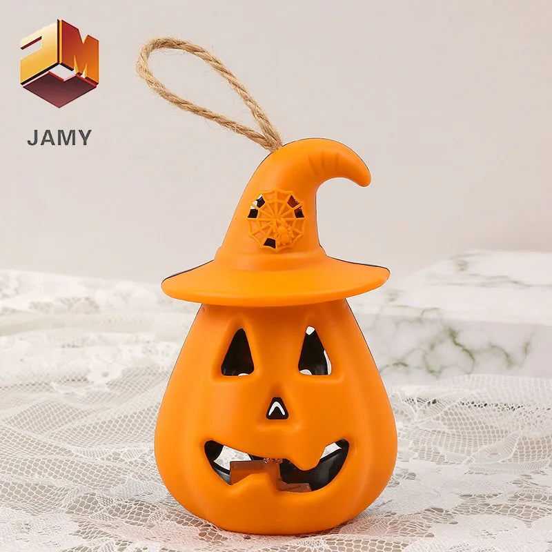 1Pcs Halloween Pumpkin Skull Ghost LED Electronic Light Home Bar Tree Hanging Lamp Lantern for Halloween Party Prop Decoration
