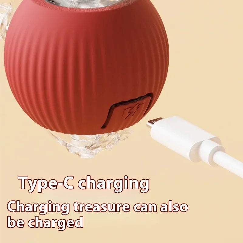 Smart Cat Toys Automatic Rolling Ball Fake Tail Rechargeable Electric