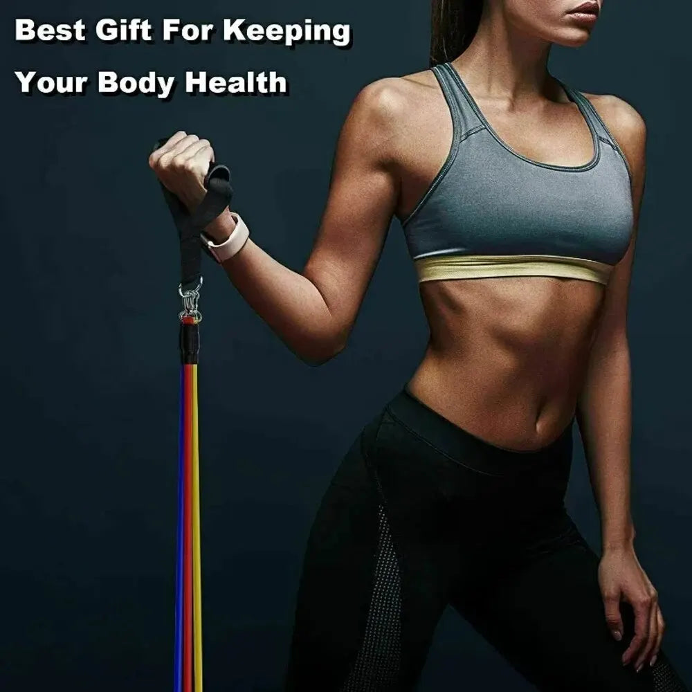 11pcs/Set Pull Rope, Resistance Bands, Portable Fitness Equipment,