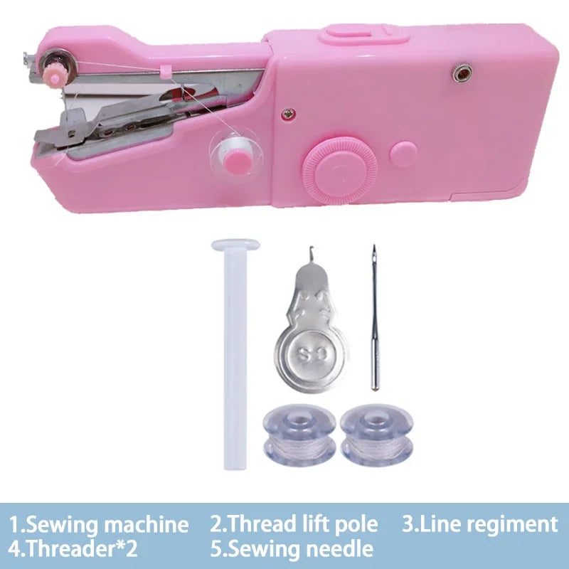 Portable Sewing Machine Manual Domestic Sewing Machine Presser Foot Handheld Rope-free Electric Quick Build DIY Apparel Supplies