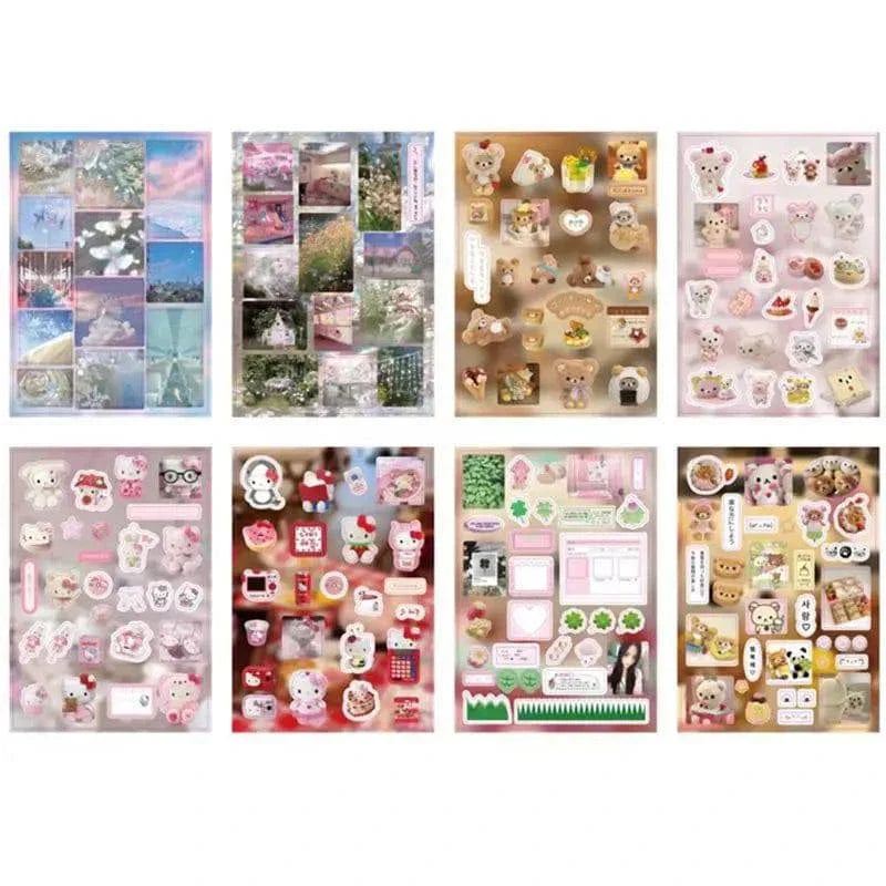 6pcs/10pcs Set Y2K Random Cute Glitter Laser Sticker for Phone Camera Luggage Journal Sticker Kawaii Decoration Sticker Gift