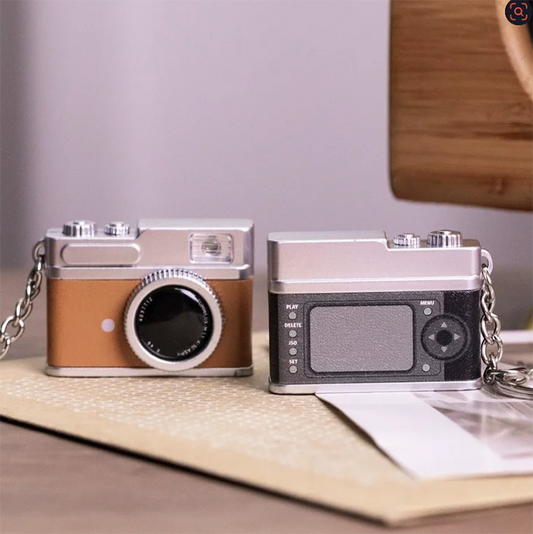 New Mini SLR Model Camera Keychain Car Key Ring LED Flashlight Colorful Key Chain Best Party Gift Jewelry Wholesale 17233