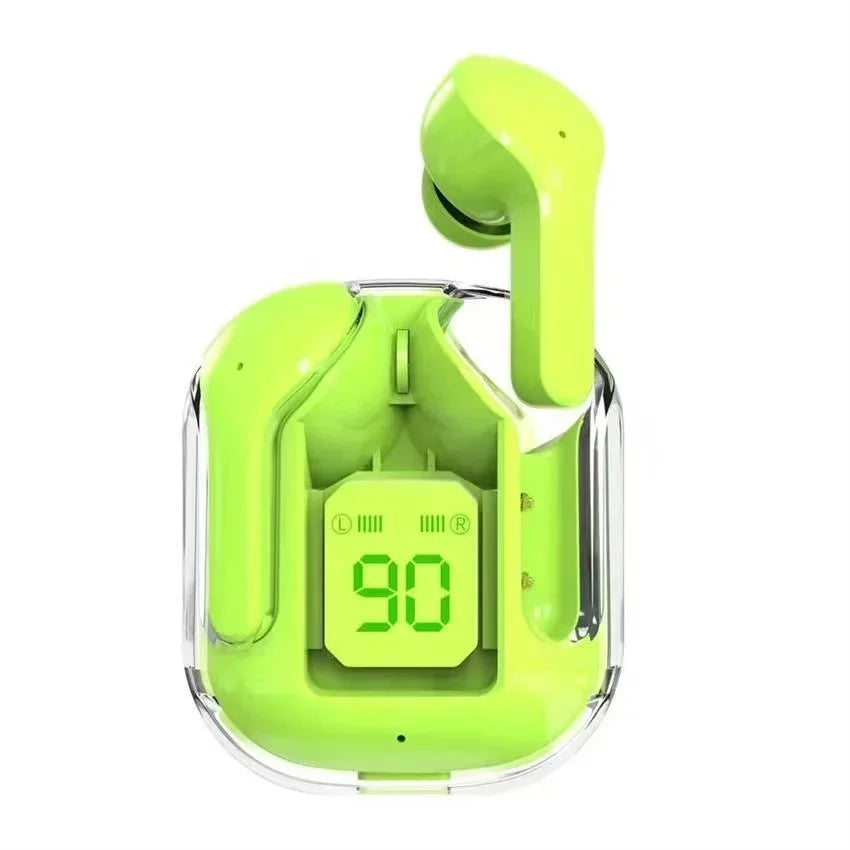 TWS Wireless Bluetooth Earphone Noise Canceling HiFi Stereo Sport Headphones with Digital Display Transparent Charging Case Lauzudan Global Store