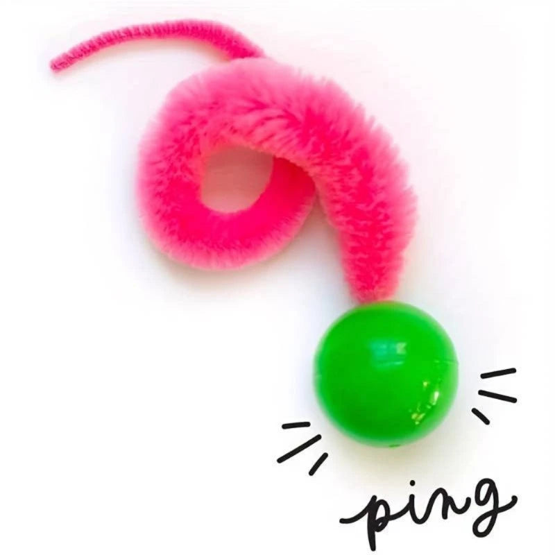 3Pcs/Set Pet Toy Caterpillar Elastic Ball Cat Toy Rainbow Worm