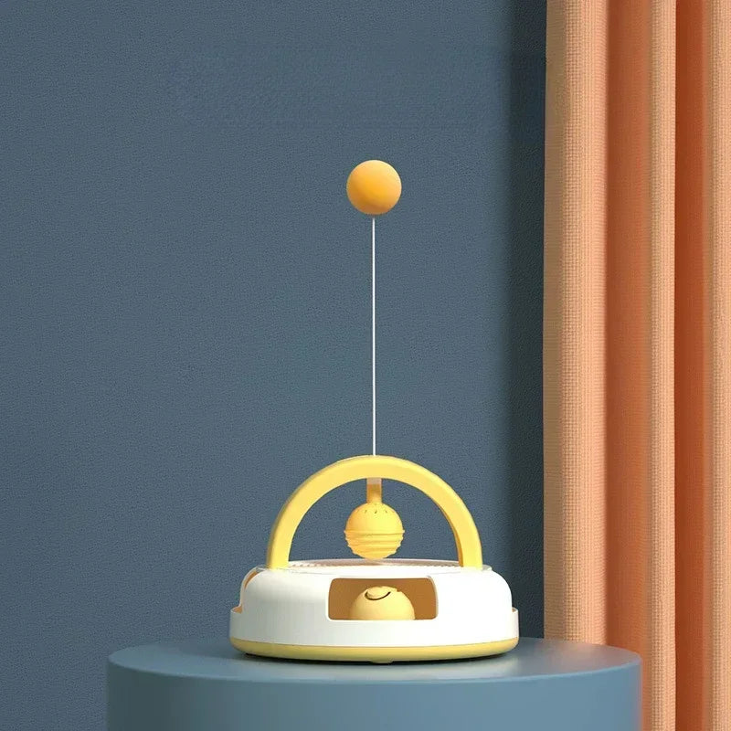 Gravity Table Tennis Cat Toy with Catnip Ball for Self-stimulation Cat Turntable Pet Supplies Cat Toy Toys Cats Items Products Sunnymelody Store