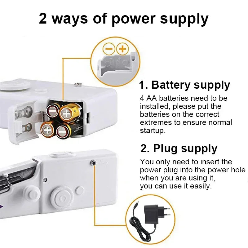 Portable Sewing Machine Manual Domestic Sewing Machine Presser Foot Handheld Rope-free Electric Quick Build DIY Apparel Supplies