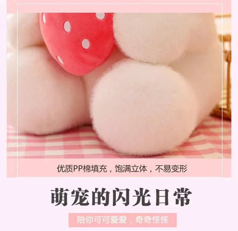 22/35cm Sanrio Strawberry Kuromi Pillow Plush Toy Girls Soft Stuffed Animal Toys Strawberry Melody Doll Gift