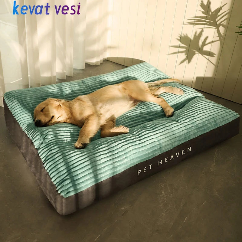 Large Dog Bed Soft Corduroy Pet Sleeping Mat Thicken Oversize Dog Cat