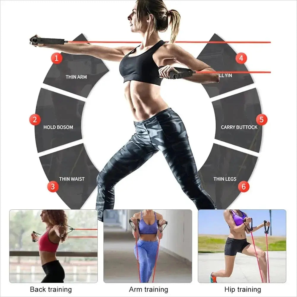 11pcs/Set Pull Rope, Resistance Bands, Portable Fitness Equipment,