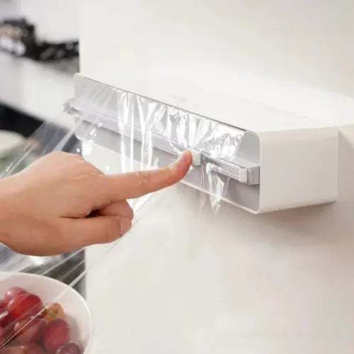 Wall Cling Film Cutter Dispenser Magnetic Wrap Food Stretch Film Roll