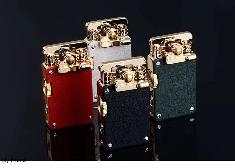 CHIEF New Metal Rocker Kerosene Lighter Creative Rocker Ignition Fashion Leather Lighter High-end Men's Gift