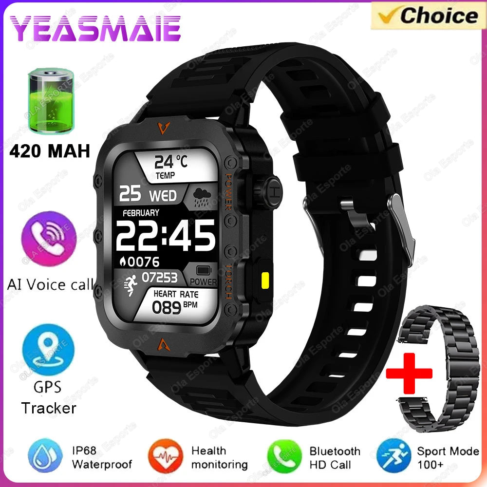Military GPS Smartwatch – Rugged & Adventure-Ready
