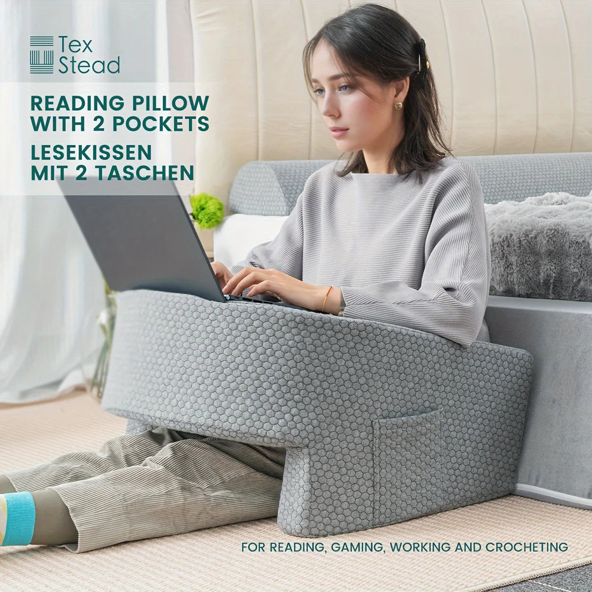 ComfortPlus Ergonomic Lap Desk – Gaming & Reading Made Easy!