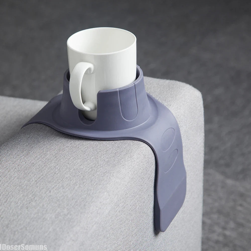 New Silicone Sofa Storage Tray Armrest Stand Cup Holder Drink Coaster