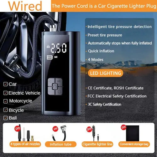 LEIBOO Portable Air Compressor for Car Tires Fast Air Pump Tire