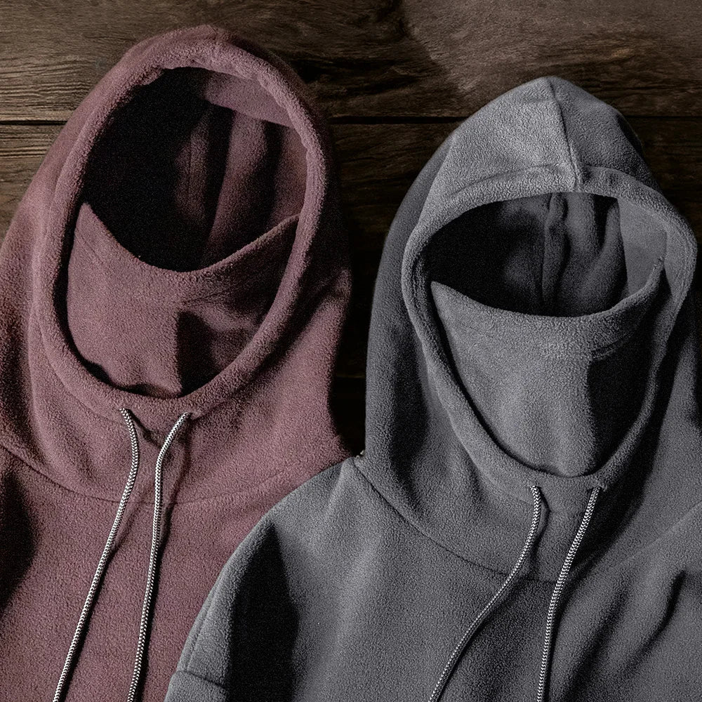 Maden Casual Polar Fleece Hooded Sweatshirt Solid Color Windproof AliExpress