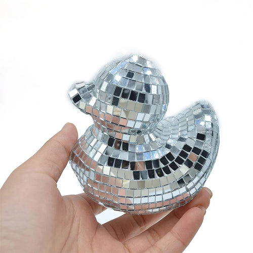 Silver Duck Disco Ball Mosaic Glass Mini Disco Ball Bar Home Ornament